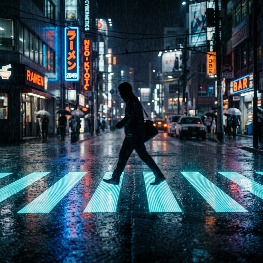 Pedestrian crossing simulation